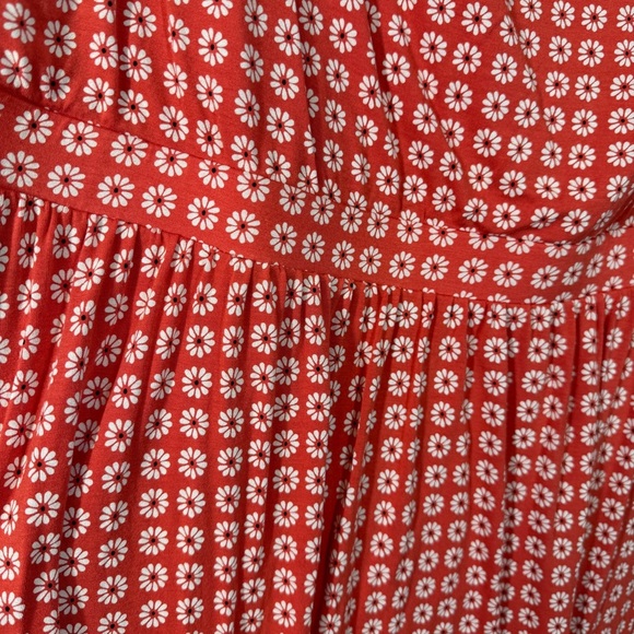 Maeve Anthropologie Tangerine Brianne Floral Print Scoop Neck Midi Dress Size 3X - Picture 6 of 12